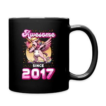 Licorne Anniversaire Génial depuis 2017 - Mug uni - noir - Droite