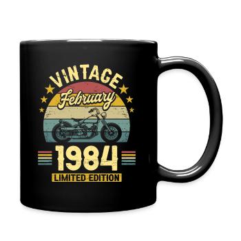 Motard 40 Ans 1984 Février 40 Ans Anniversaire - Mug uni - noir - Droite