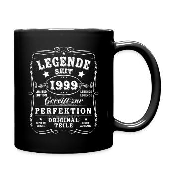 25 Geburtstag - Tasse einfarbig - Schwarz - Rechts