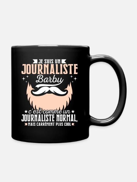 Barbe Humour Journaliste Barbu - Mug uni - noir
