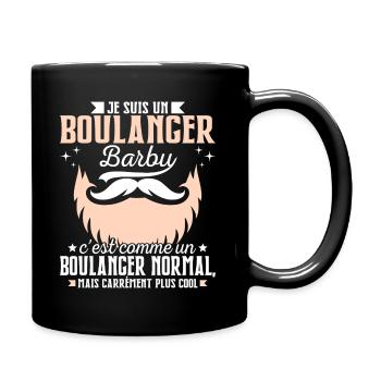 Barbe Humour Boulanger Barbu - Mug uni - noir - Droite
