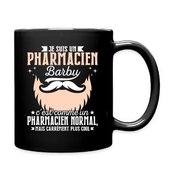 Barbe Humour Pharmacien Barbu - Mug uni - noir - Droite