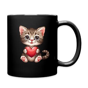 La Saint-Valentin Cat Cat Lover Cat Love - Mug uni - noir - Droite