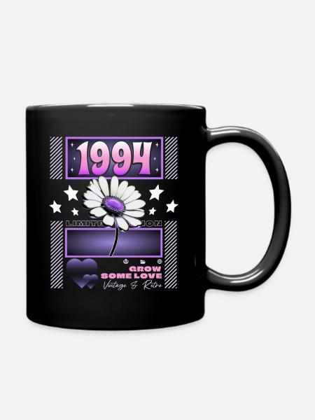Retro Y2K Jahr 1994 Geburtstag Frau 30 Jahre - Tasse einfarbig - Schwarz