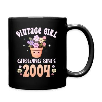 Vintage Year 2004 Birthday Woman 20 Years - Full Colour Mug - black - Right