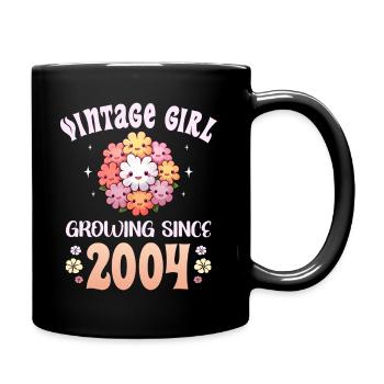 Vintage Year 2004 Birthday Woman 20 Years - Full Colour Mug - black - Right