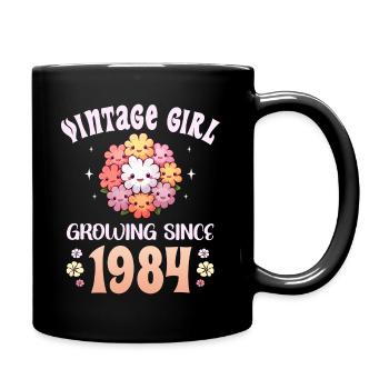Vintage Year 1984 Anniversary Woman 40 Years - Full Colour Mug - black - Right