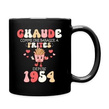Baraque À Frites 1954 Femme Anniversaire 70 Ans - Mug uni - noir - Droite