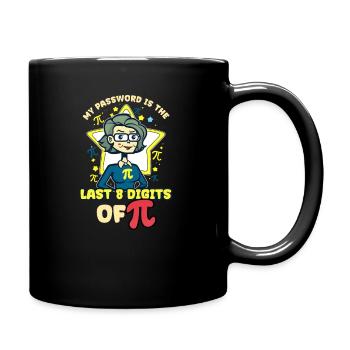 Pi Day Password Last 8 Digits Of Pi - Full Colour Mug - black - Right