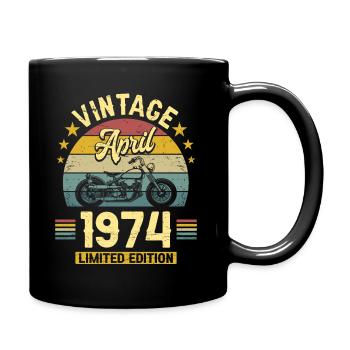 Motard 50 Ans 1974 Avril 50 Ans Anniversaire - Mug uni - noir - Droite