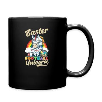 Football Easter Easter Football Unicorn - Full Colour Mug - black - Right