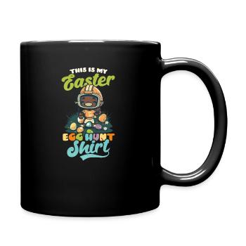 Football Easter Easter Egg Hunt Outfit - Full Colour Mug - black - Right