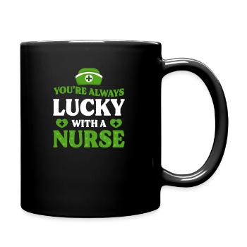 Infirmière de la Saint-Patrick toujours chanceuse avec un - Mug uni - noir - Droite