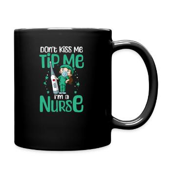St Patricks Day infirmière Tip Me Je suis infirmière - Mug uni - noir - Droite