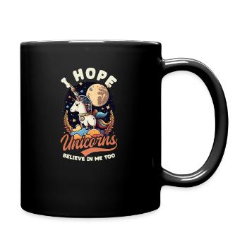 Licorne Espoir Les Licornes Croient Aussi - Mug uni - noir - Droite