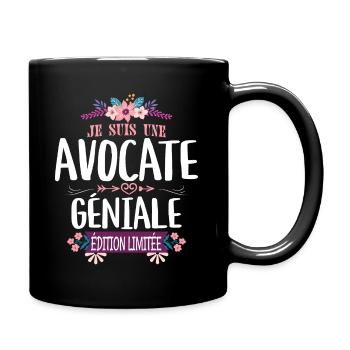 Femme Édition Limitée Avocate Géniale - Mug uni - noir - Droite