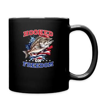 Pêcheur accroché au drapeau de pêche - Mug uni - noir - Droite