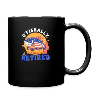 Fischer O'Fishally im Ruhestand - Tasse einfarbig - Schwarz - Rechts