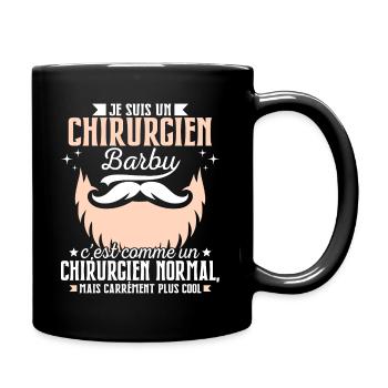 Barbe Humour Chirurgien Barbu - Mug uni - noir - Droite