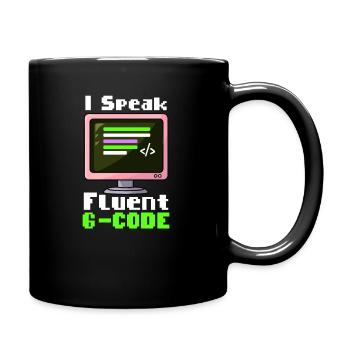 Impression 3D Je parle couramment le G-Code - Mug uni - noir - Droite