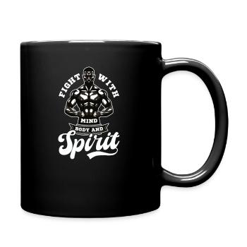Combat de Krav Maga avec l’, le corps et l’ - Mug uni - noir - Droite