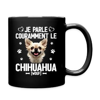 Parler Le Chihuahua Humour Chien - Mug uni - noir - Droite