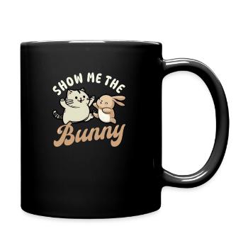 Cat Easter Show Me Bunny - Full Colour Mug - black - Right