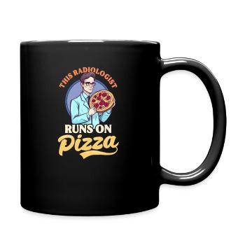 Radiologe Das läuft auf Pizza - Tasse einfarbig - Schwarz - Rechts