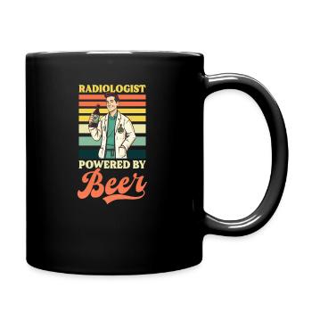Radiologe Vintage Radiologe Bier - Tasse einfarbig - Schwarz - Rechts