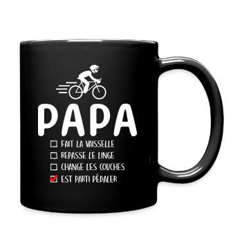 Père Cycliste Cyclisme Humour Vélo Papa Cycliste - Mug uni - noir - Droite