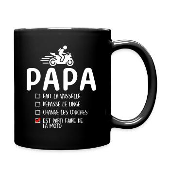 Père Motard Motorcycle Humour Moto Papa Motard - Mug uni - noir - Droite