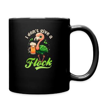 Irish Flamingo St Patricks Don't Give A Flock Beer - Full Colour Mug - black - Right
