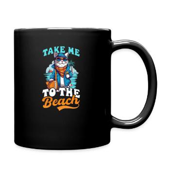 Summer Vacation Take Me To The Beach - Full Colour Mug - black - Right