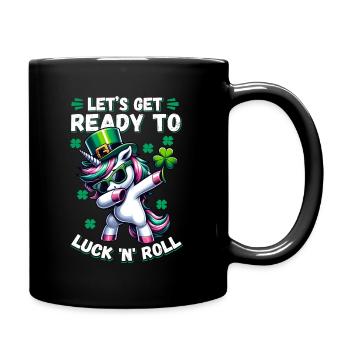 St Patrick's Day Irish Luck Ireland Unicorn - Full Colour Mug - black - Right