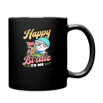 Golf Ostern Happy Birdie für mich - Tasse einfarbig - Schwarz - Rechts