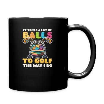 Golf Ostern nimmt Bälle Golf - Tasse einfarbig - Schwarz - Rechts