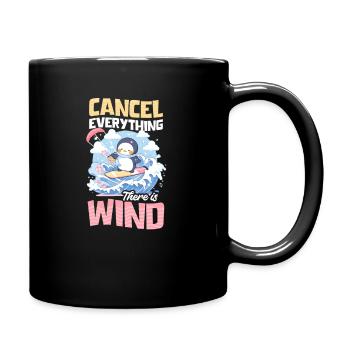 Kite Surf Annuler Tout Il y a du Vent - Mug uni - noir - Droite