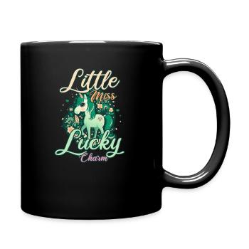 Irish Unicorn St Patricks Little Lucky - Full Colour Mug - black - Right