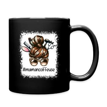 Chignon Mère Coiffeuse Super Maman Coiffeuse - Mug uni - noir - Droite