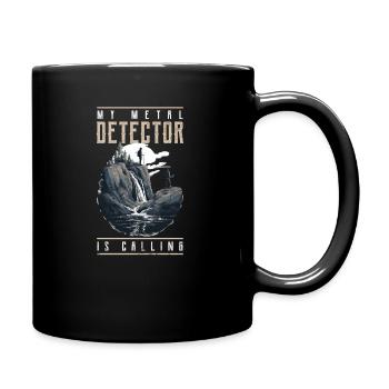 Metal Detecting My Detector Calls - Full Colour Mug - black - Right