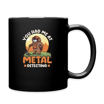 Metal Detecting You Had Me At Detecting Sloth - Full Colour Mug - black - Right