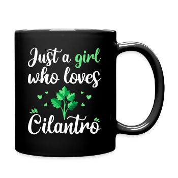 Humour Femme Fille Qui Aime La Coriandre - Mug uni - noir - Droite