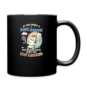 Tennis Player Cute Unicorn Tennis - Full Colour Mug - black - Right
