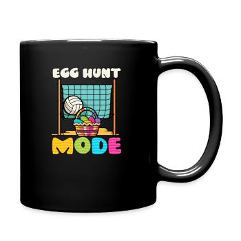 Volley-ball Chasse aux oeufs de Pâques Mode Panier Net - Mug uni - noir - Droite