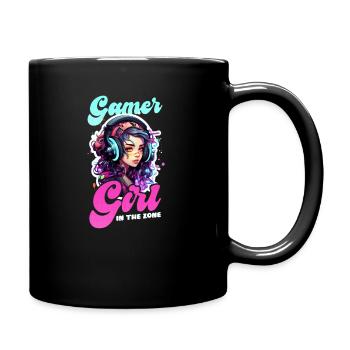 Im A Video Gamer Gamer Girl In The Zone - Full Colour Mug - black - Right