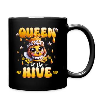 Queen of the Hive Loves Bees Mom - Full Colour Mug - black - Right