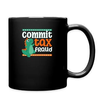 La fraude fiscale commet un petit dinosaure - Mug uni - noir - Droite