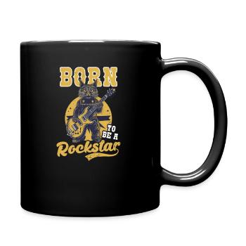 Rock Music Born To Be A Rocker - Full Colour Mug - black - Right