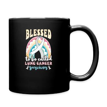 La sensibilisation au cancer du poumon appelée survivante - Mug uni - noir - Droite