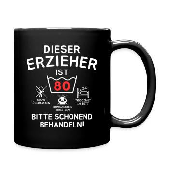 Cette éducatrice a 80 ans. - Mug uni - noir - Droite